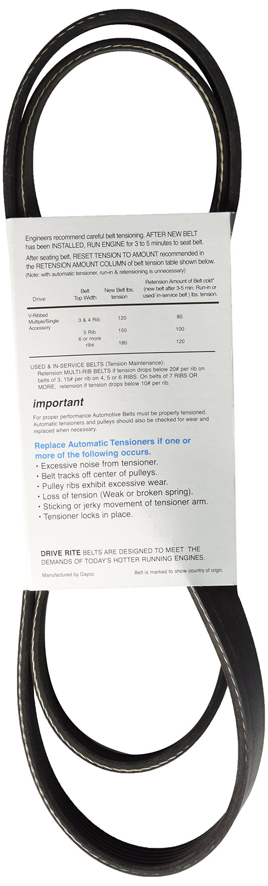 Dayco 5060548DR Drive Rite Serpentine Belt