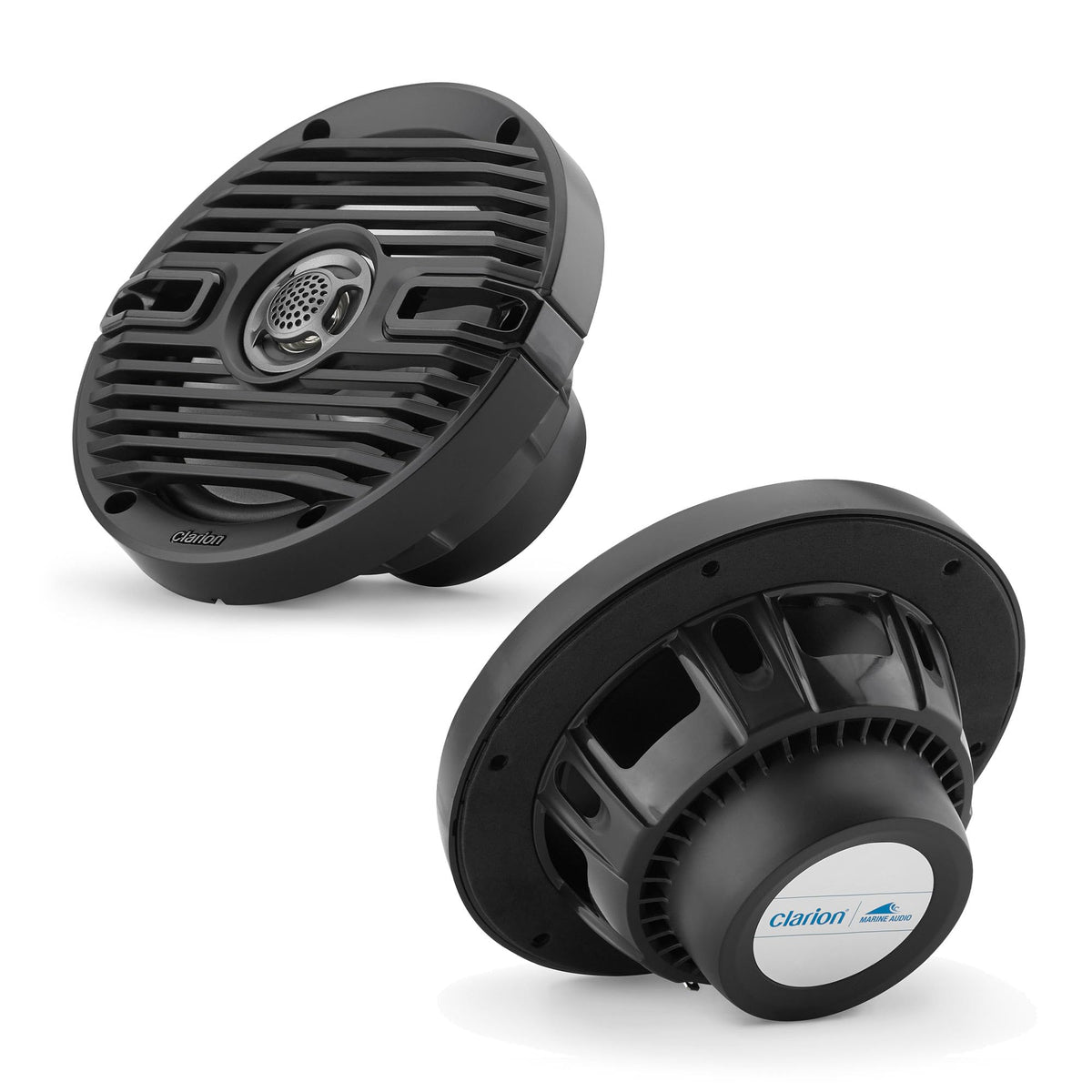 CLARION 010-03193-00 Clarion CMS-651-CWB 6.5-inch Coaxial Marine Speakers 30W RMS Power handling 1/2-inch (13 mm) Polymer Dome Tweeter Includes White & Black Classic Grilles