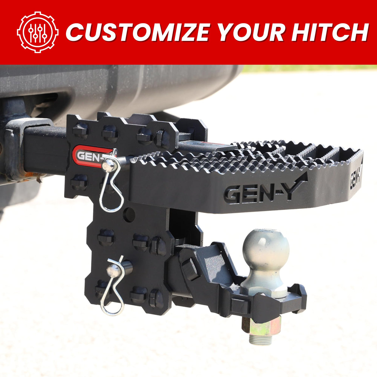 GEN-Y HITCH GH-030 GEN-Y Hitch GH-030 2" Shank Heavy-Duty 500lb Serrated Hitch Step