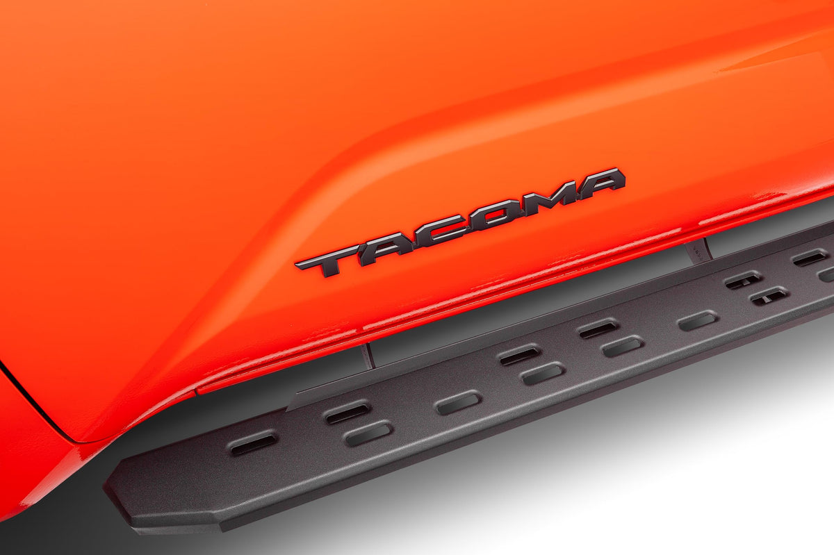 GO RHINO 69643280SPC Go Rhino RB30 Slim Running Boards & Brackets | Cab Length, Galvanized Steel, Textured Black | 69643280SPC | Fits 2024 Toyota Tacoma Double Cab