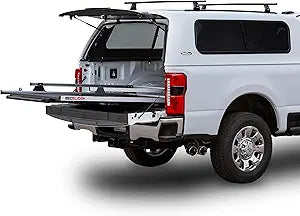 BedSlide 1000 Classic Sliding Truck Bed Organizer, 75 x 48-Inch, Capacity 1000 lbs, Truck Bed Storage Drawer, Fits Toyota Tundra, No Drill Brackets, Years 2022-2024, Silver