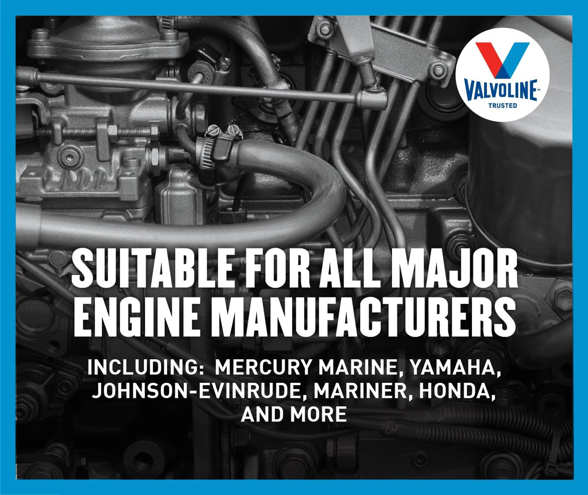 VALVOLINE 899591 Valvoline 4-Stroke Marine Full Synthetic Engine Oil 1 Gallon