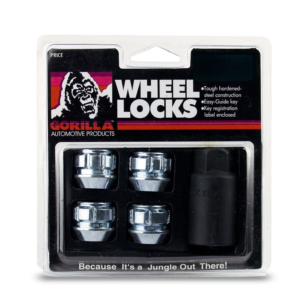 GORILLA 78601N Original Gorilla Lock Set Acorn Open End 13/16 Hex 14x2.00 Zinc Set of 4 78601N