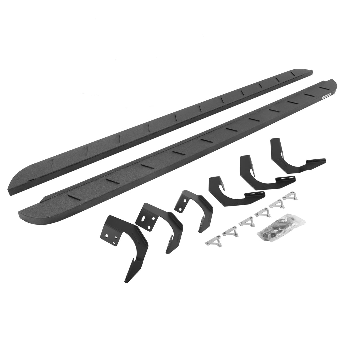 GO RHINO 63430687ST Go Rhino RB10 Slim Running Boards & Brackets | Galvanized Steel, Protective Bedliner Coating | 63430687ST | Fits 2019-2024 RAM 1500 Crew Cab Pickup (New Body Style Only. Excludes Classic Body Style)