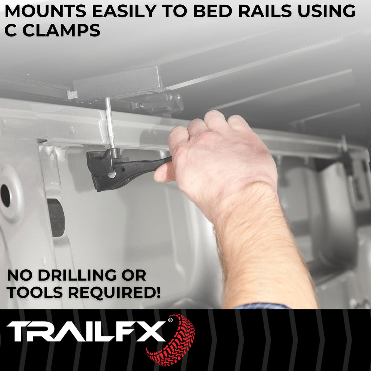 TRAILFX TFX3312 TrailFX Soft Tri-Fold Tonneau Cover for Ford F-150 5.5 Foot Bed 2015-2020 Black Vinyl with Aluminum Rails Lockable Tailgate Handle Clamp-On Installation Weather Resistant TrailFX TFX3312