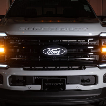 Putco 92803 Putco Luminix White Oval LED Emblem - Fits Ford F250, F350, F450, F550 2023-2027 with Camera and Spray Washer