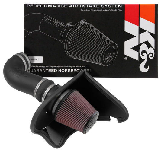 K&N FILTER 63-3092 K&N Cold Air Intake System: High-Flow Air Filter, Increase Performance & Acceleration: Compatible with 2016-2024 CHEVROLET: Camaro SS, 63-3092