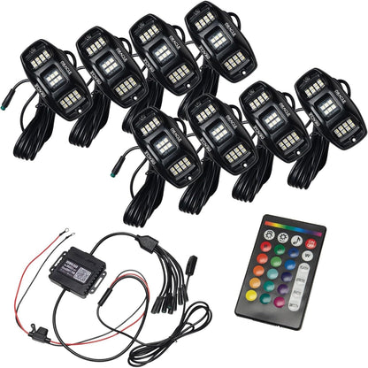 Oracle 5895-339-8 Oracle Lighting 5895-339-8: Colorshift RGB+W Underbody Wheel Well Rock Light Kit (8 Pcs)