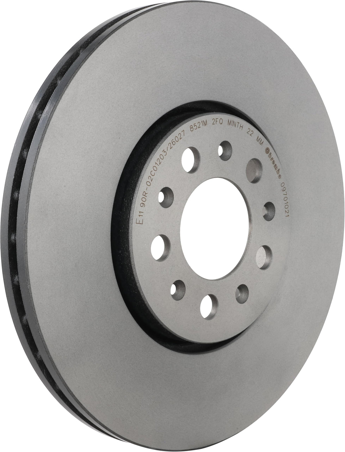 BREMBO 09701021C02 Brembo 09.7010.21 UV Coated vented Front Brake Rotor AUDI/SEAT/SKODA/SKODA (SVW)/VW/VW (FAW)/VW (SVW) OE# 6R0615301A