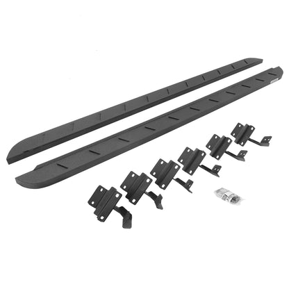 GO RHINO 63415587ST Go Rhino RB10 Slim Running Boards & Brackets | Galvanized Steel, Protective Bedliner Coating | 63415587ST | Fits 2015-2024 Ford F-150 Super Crew Cab & Others (See Description)