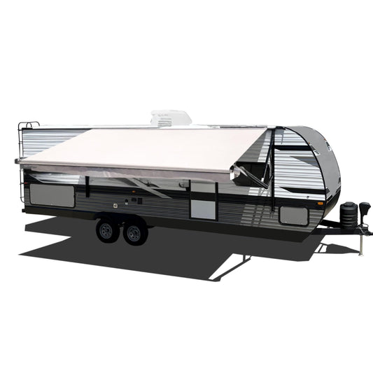 Velarium VC14001000 Velarium 14' Solid White Vinyl Canopy Heavy-Duty 13.5oz 3-Ply Material, Cold & Crack Resistant, Double-Stitched with Sewn-in Polycord for Added Strength Available in 10' to 22' Lengths