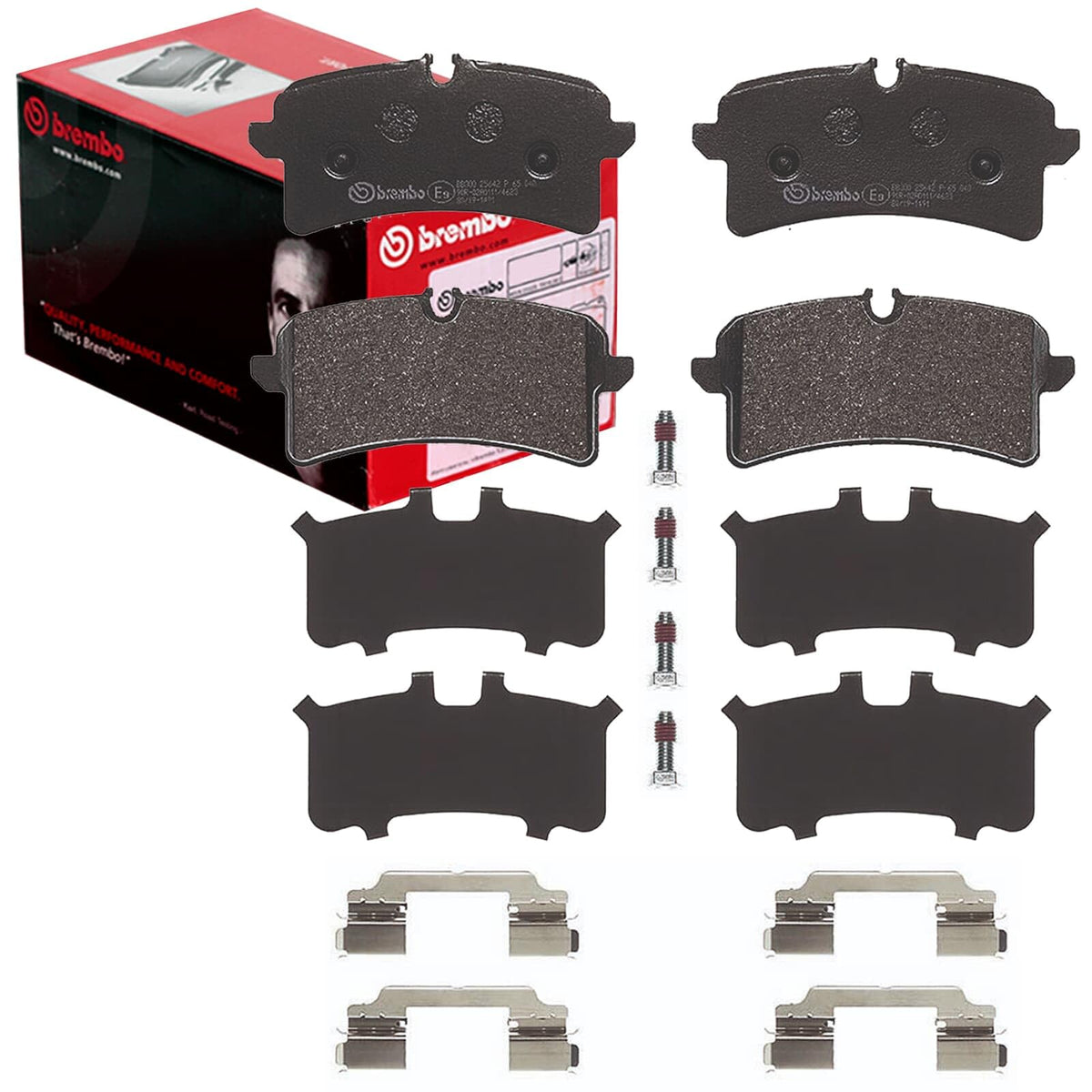 BREMBO P65040 Brembo P65040 Low-Met Rear Disc Brake Pad Set PORSCHE OE# 95B698451