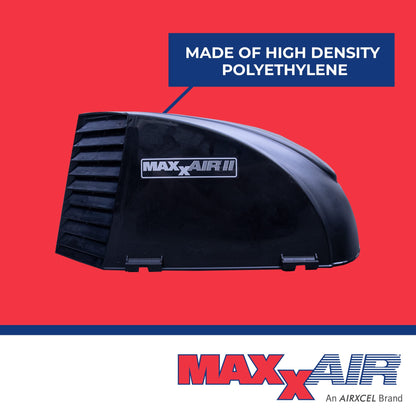 MAXXAIR VENT 00-933082 MAXXAIR Maxx II 00-933082 RV Roof Vent Cover, Black