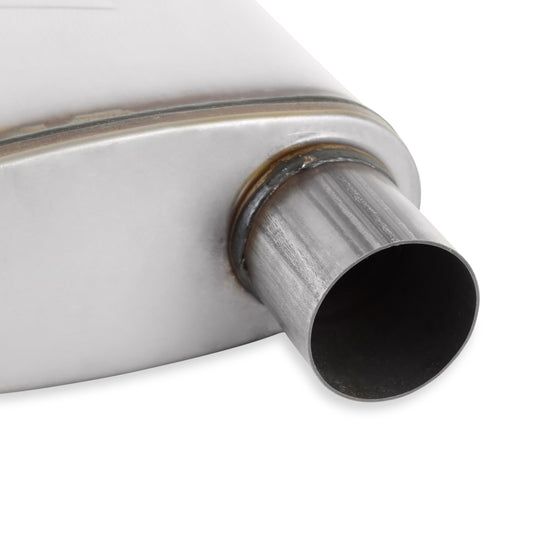 FLOWMASTER 72206 Flowmaster 72206 FlowFX Muffler 2.5 Inlet/Outlet - Oval Body - Transverse - Moderate Sound 409 Stainless Steel