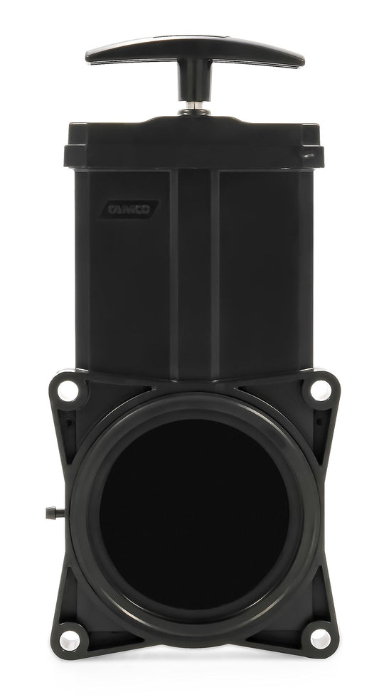 CAMCO 39513 Camco RV Replacement Waste Valve with Handle - Features Durable Plastic Handle & 3-Inch Diameter Valve Opening (39513)