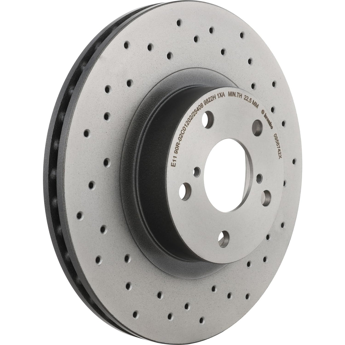 BREMBO 0956742XC02 Brembo 09.5674.2X Xtra UV Coated vented drilled Front Brake Rotor SUBARU/TOYOTA OE# 26300AE071