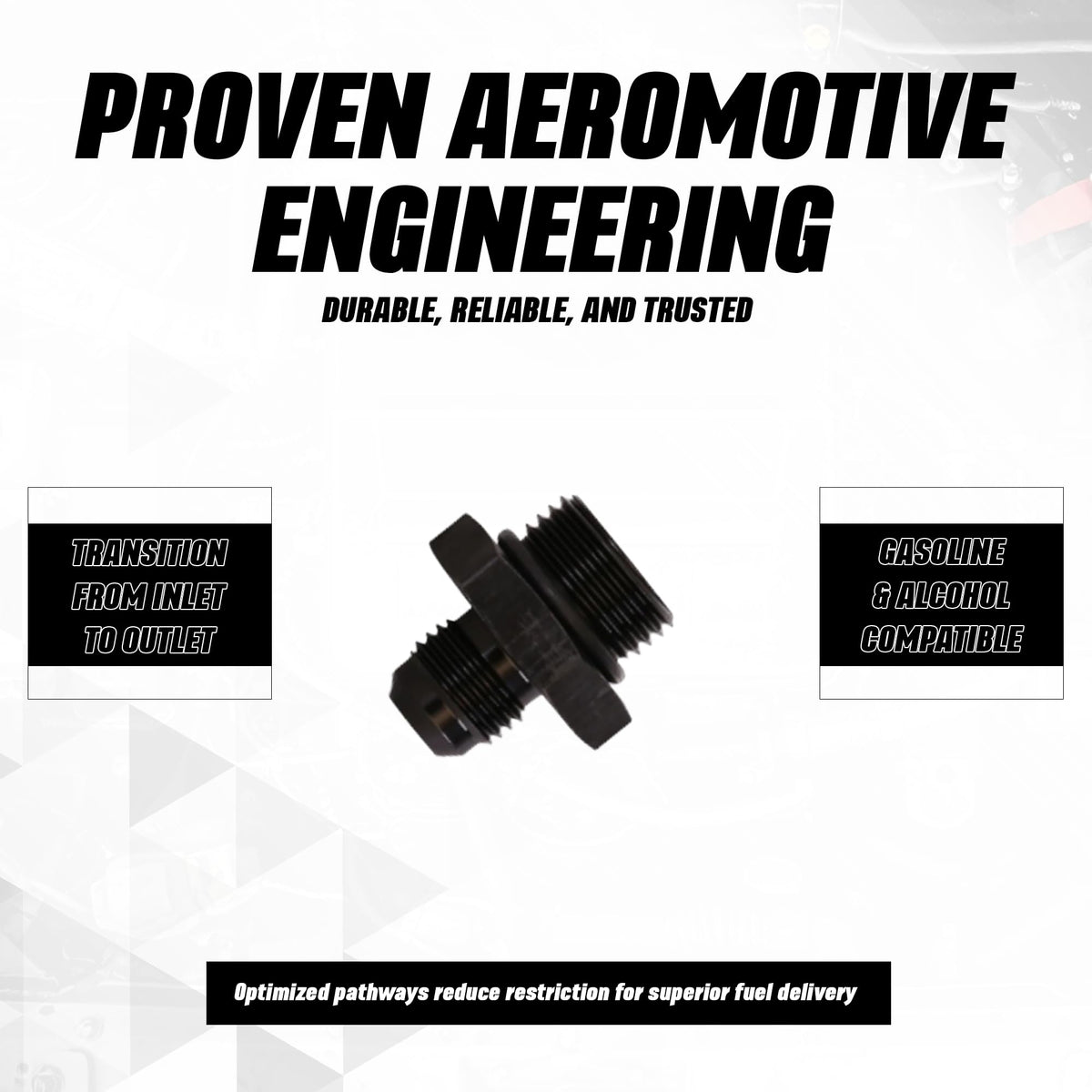 AEROMOTIVE 15606 Aeromotive ORB-06 to AN-06 Male Flare Adapter Fitting - 6 ORB - 15606