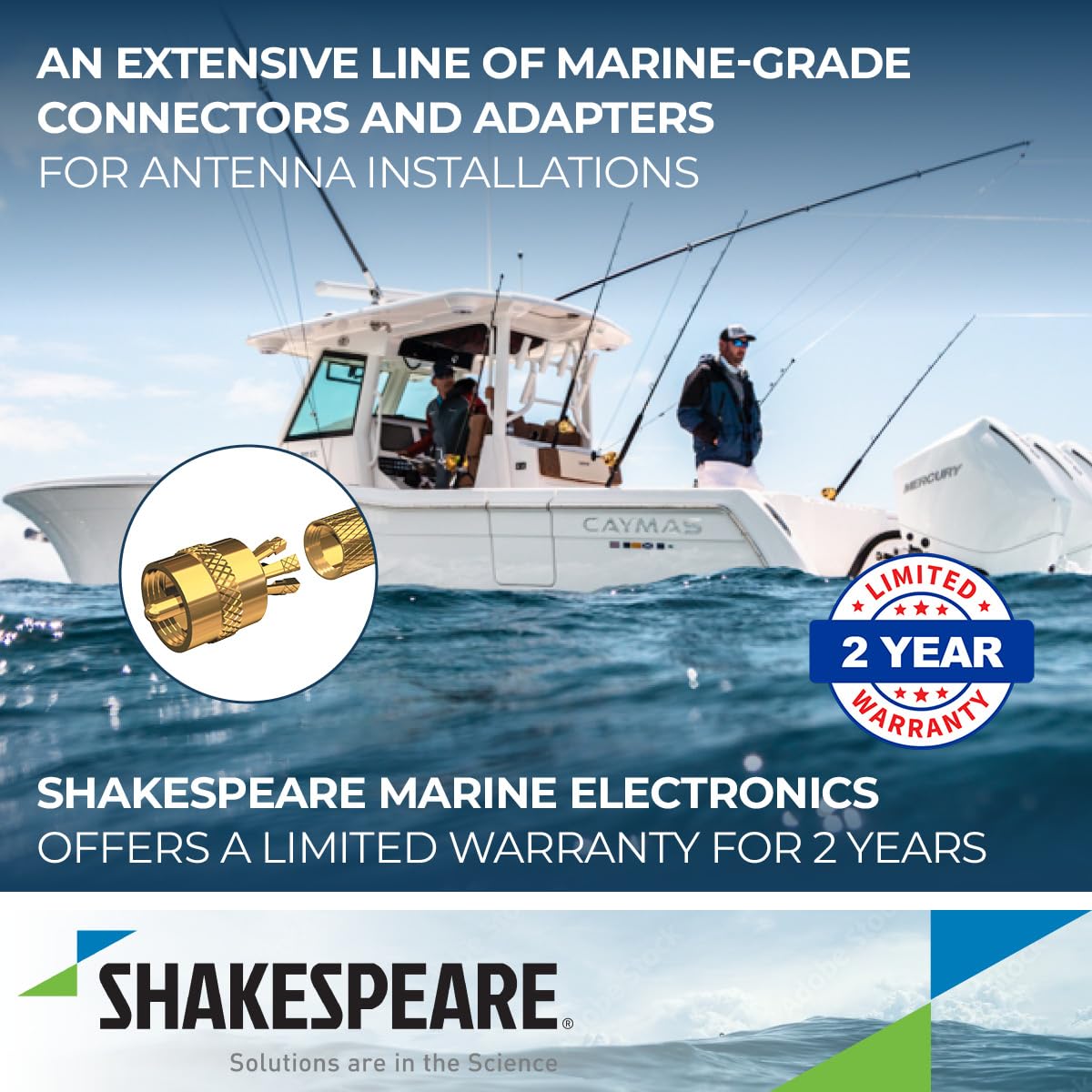 SHAKESPEARE PL-259-CP-G Shakespeare 3003.4061 PL-259-CP-G Marine Center Pin Connector,Gold