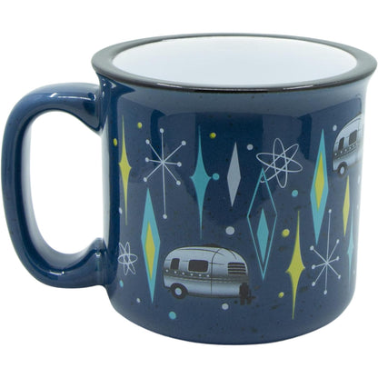 CAMP CASUAL CC-004VB Ceramic Coffee Mug - 15 oz Retro Inspired Camping Mug - for Hot & Cold Drinks - Works as a Tea, Soup, & Coffee Mug - Stylish, Versatile, & Microwaveable Camping Coffee Mugs by Camp Casual