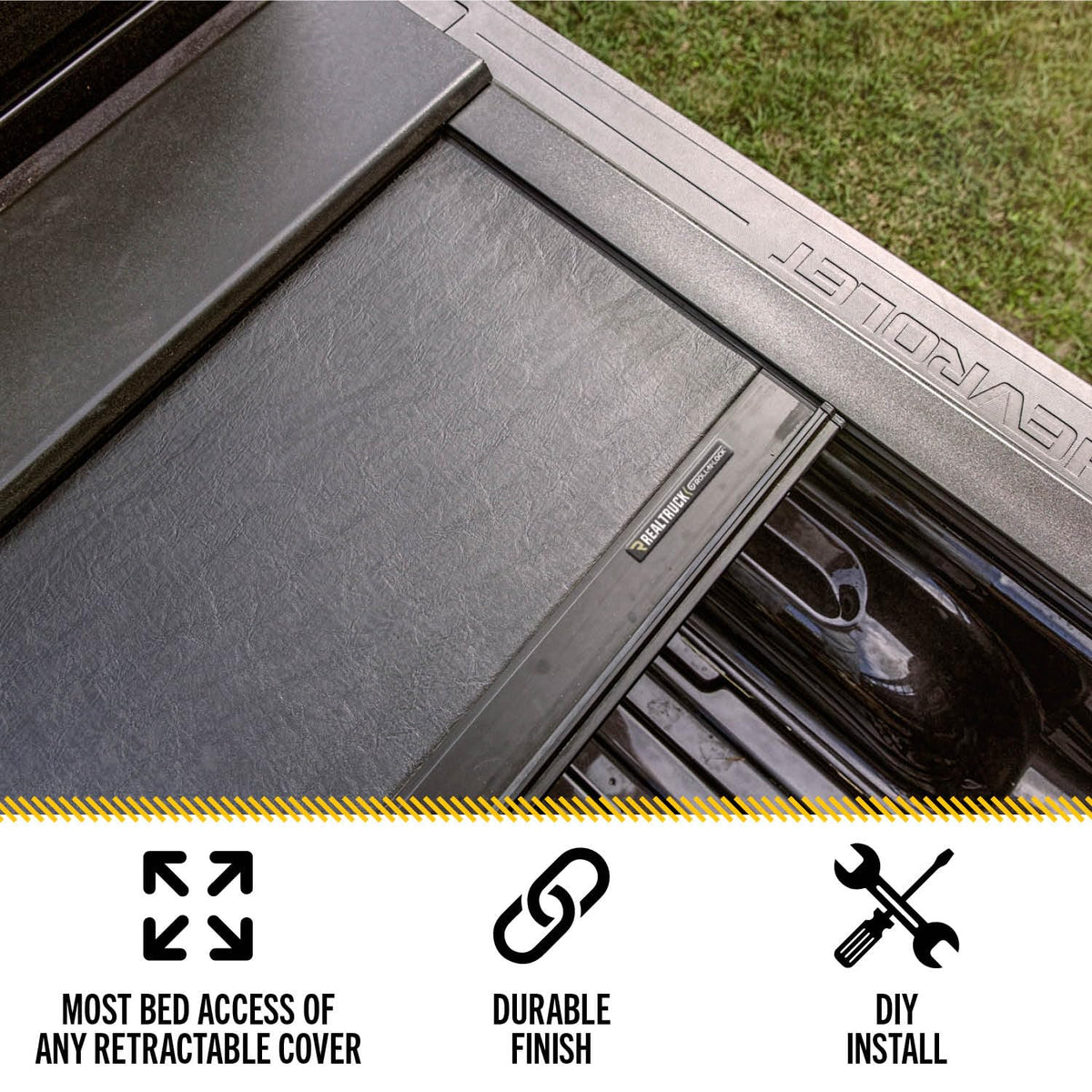 RealTruck LG109M RealTruck Roll-N-Lock M-Series Retractable Truck Bed Tonneau Cover – LG109M – Fits 2008 - 2016 Ford F-250/350 Super Duty 6' 10" Bed (81.8")