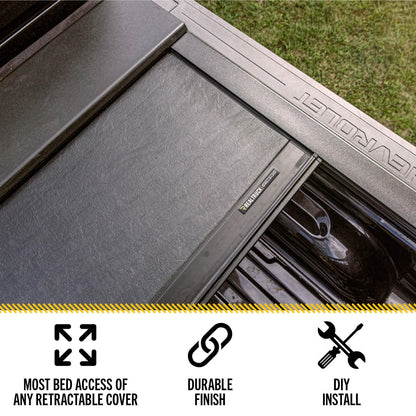 RealTruck LG570M RealTruck Roll-N-Lock M-Series Retractable Truck Bed Tonneau Cover – LG570M – Fits 2007 - 2021 Toyota Tundra (w/o OE track system or Trail Edition) 5' 7" Bed (66.7")
