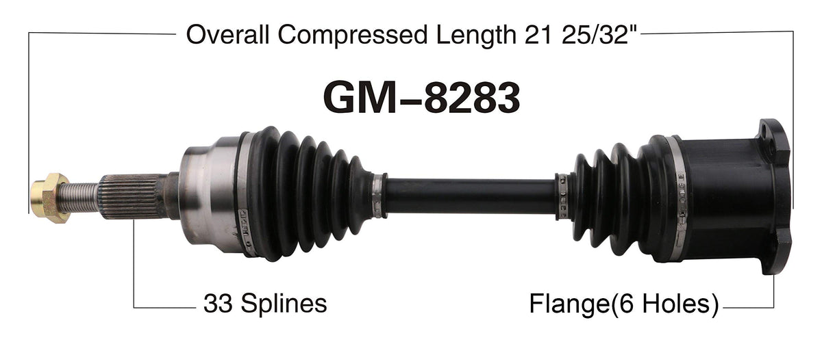 TRAKMOTIVE GM-8283 Trakmotive GM-8283 NEW CV AXLE