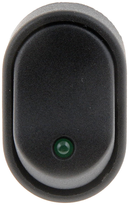 DORMAN 84843 Dorman 84843 Rocker Switch - Black Body/Green LED Glow/Oval Style Universal Fit