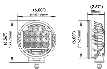 HELLA 358117161 Hella ValueFit 500 LED Series - LED Driving Lamp – Universal Off-Road Light for Pickup Trucks, ATV, SUV, 4x4, Jeep, Tractors / 358117161