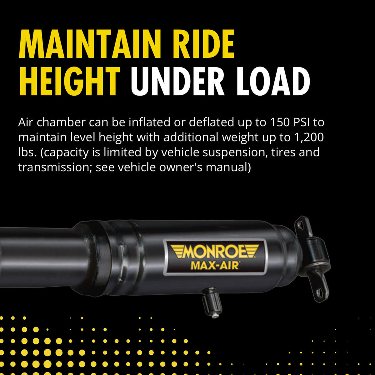 MONROE MA815 Monroe Max-Air MA815 Air Adjustable Air Shock Absorber Pack of 2 for Mercury Grand Marquis