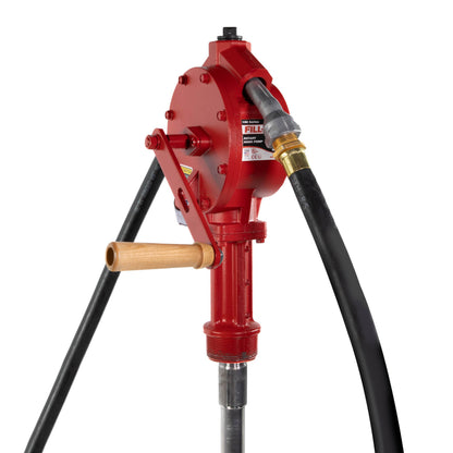 FILL RITE FR112 Fill-Rite FR112 Fuel Transfer Rotary Hand Pump w/Discharge Hose, Straight Spout, Vacuum Breaker, & Suction Pipe