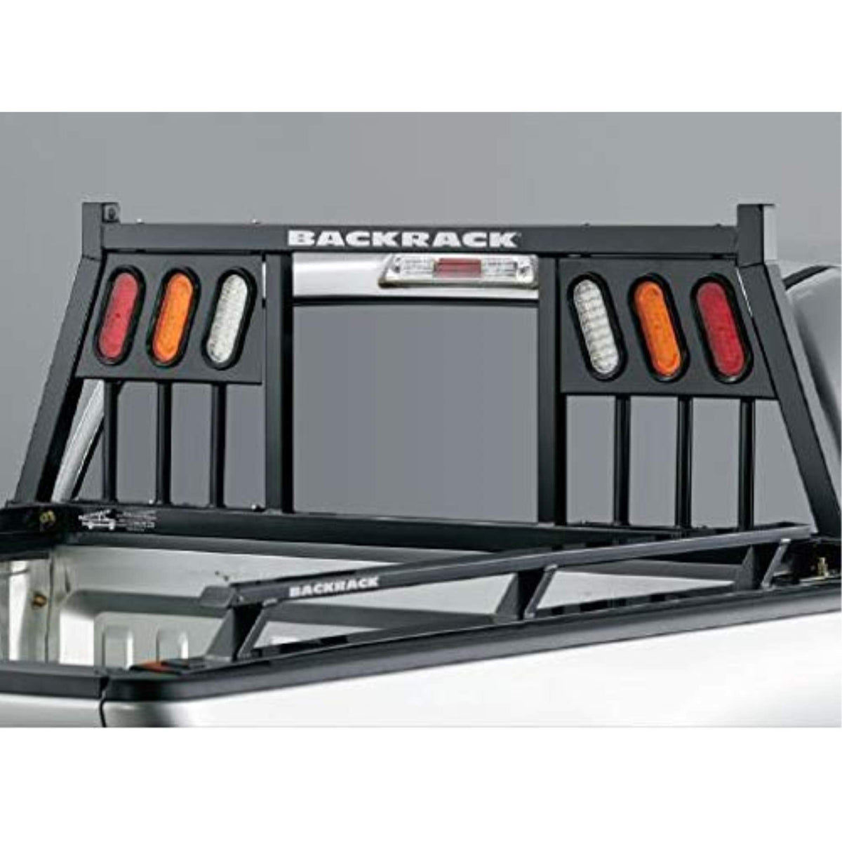BACKRACK 148TL RealTruck BACKRACK Three Light Rack Frame Only | Black, No Drill | 148TL | 2001-2025 Chevrolet/GMC Silverado/Sierra 2500/3500HD; 2017-2025 Dodge RAM 1500/2500/3500; 2004-2025 Nissan Titan & Others