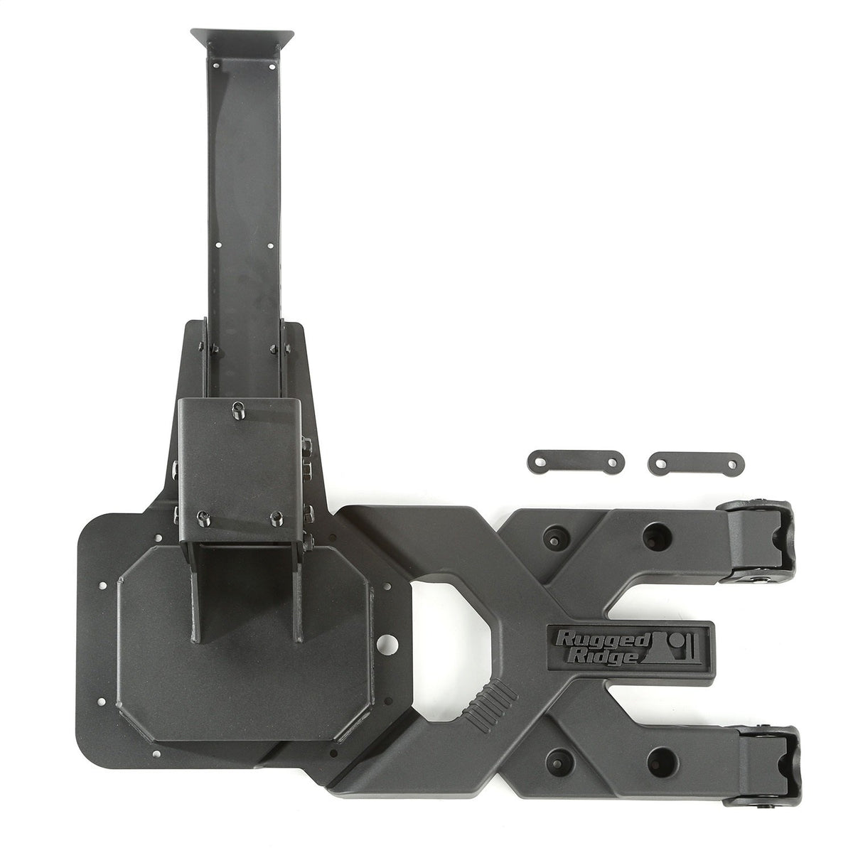 RUGGED RIDGE 11546.50 Rugged Ridge HD Tire Carrier Kit - Fits 2007–2018 Jeep Wrangler JK - Heavy-Duty Construction with Solid Aluminum Hinge Casting & Forged Steel Hinge Brackets