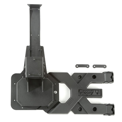 RUGGED RIDGE 11546.50 Rugged Ridge HD Tire Carrier Kit - Fits 2007–2018 Jeep Wrangler JK - Heavy-Duty Construction with Solid Aluminum Hinge Casting & Forged Steel Hinge Brackets