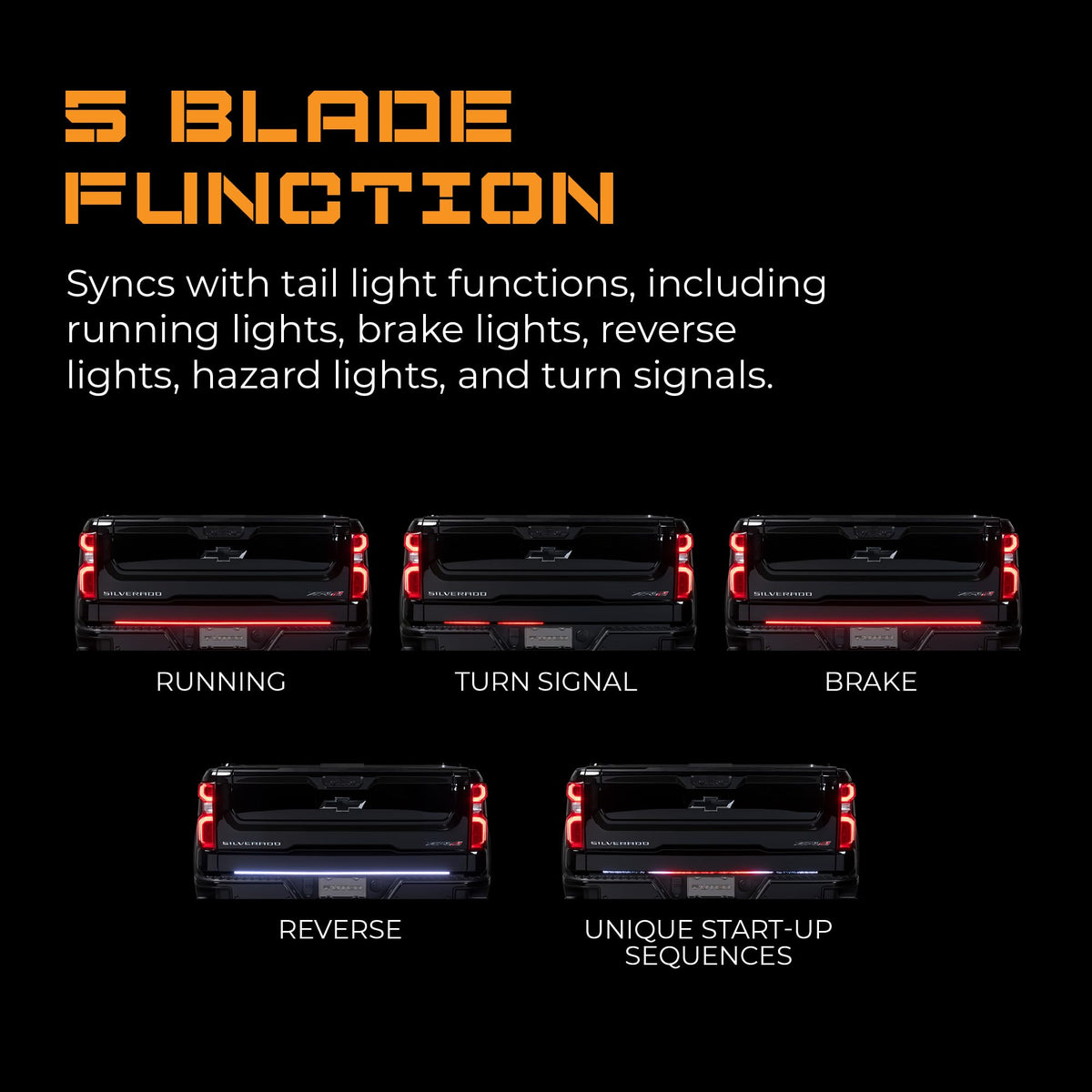 Putco 760048-08 Putco Freedom Blade Tailgate Light Bar with Plug-N-Play Connector - Fits Ford Ranger Equipped with Factory Halogen Taillamps 2019-2023