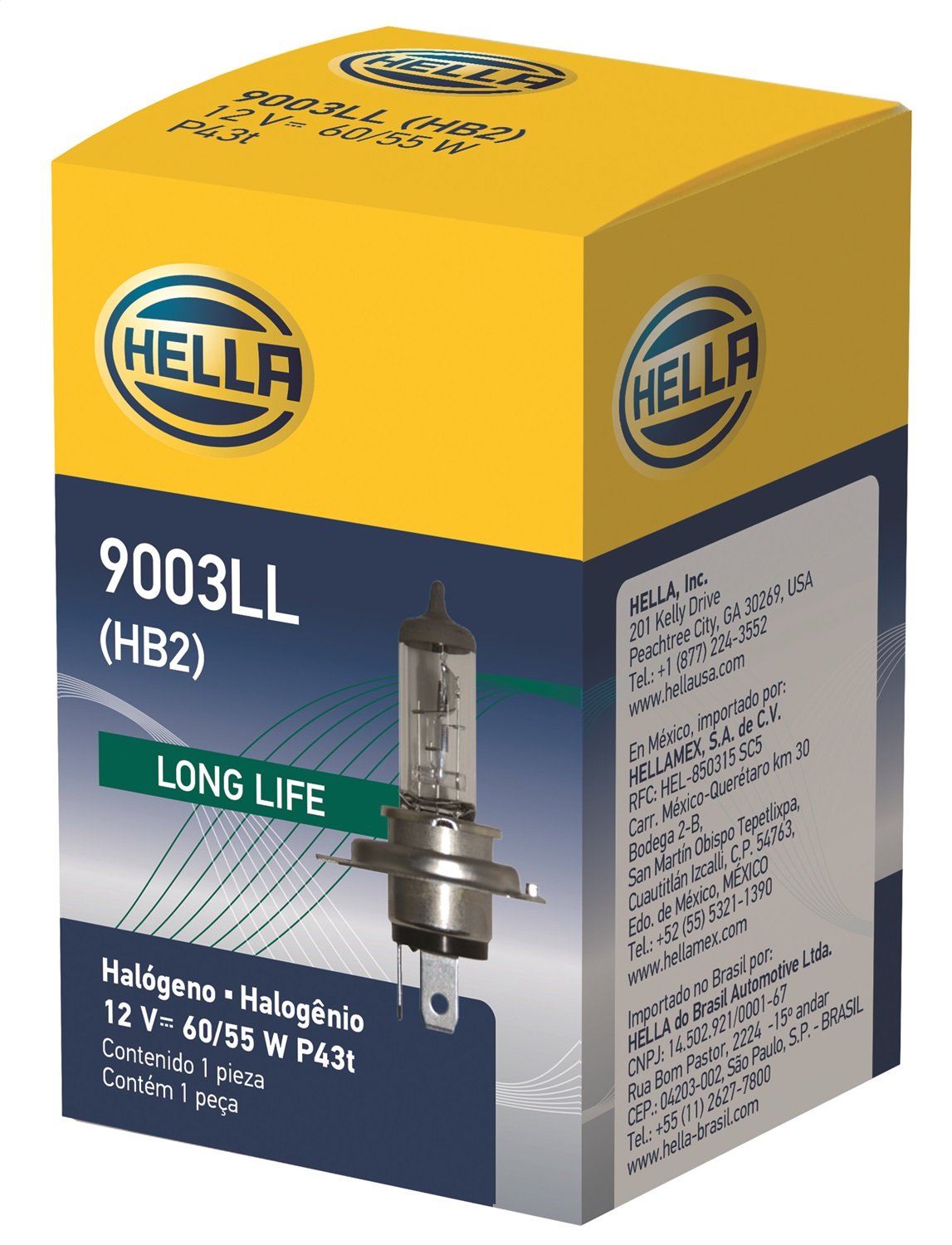 Hella 9003LL Long Life Bulb, 12V, 60/55W