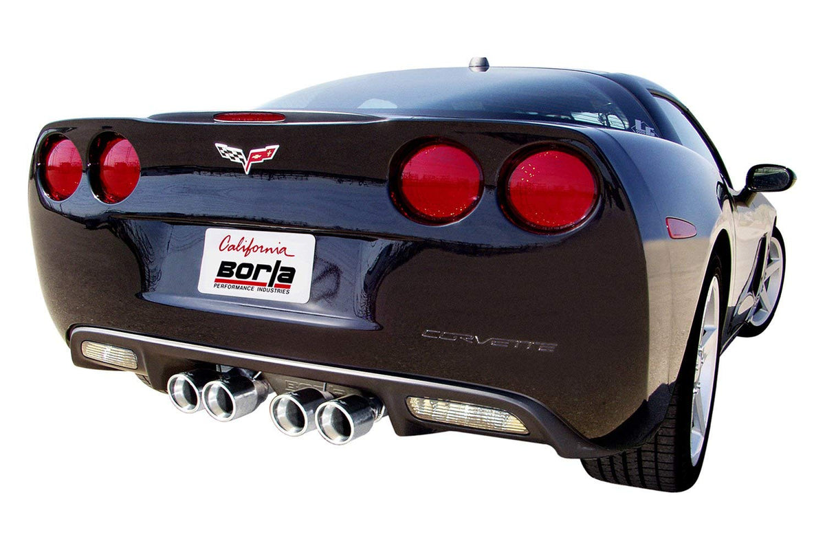 BORLA 11744 BORLA 11744 Axle-Back System for 2005-2008 Chevrolet Corvette (C6) 6.0L/ 6.2L V8 AT/MT 2 Dr. Coupe/Convertible. Will Fit Vehicles With And Without NPP. BORLA System Does NOT Contain NPP Valves.