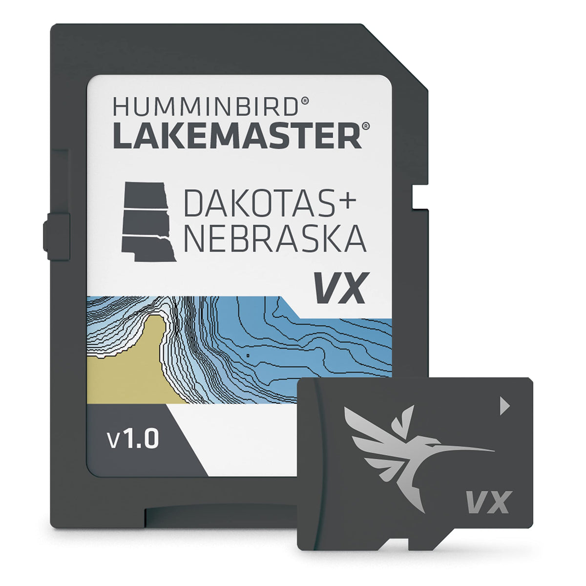 HUMMINBIRD 601001-1 Humminbird LakeMaster Dakotas + Nebraska V1 Map SD Card for Fish Finders