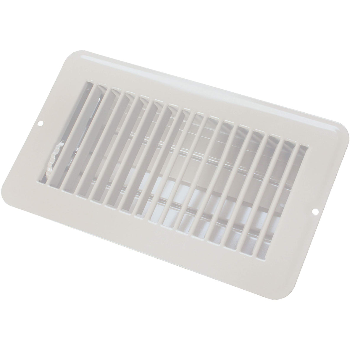 JR PRODUCTS 02-28965 JR Products 02-28965 Dampered Floor Register - 4" x 8", White