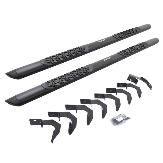 GO RHINO V3423580T Go Rhino V-Series V3 5" Side Steps & Mounting Brackets | Aluminium, Textured Black | V3423580T | Fits 2015-2024 Chevrolet Colorado & GMC Canyon Crew Cab Pickup