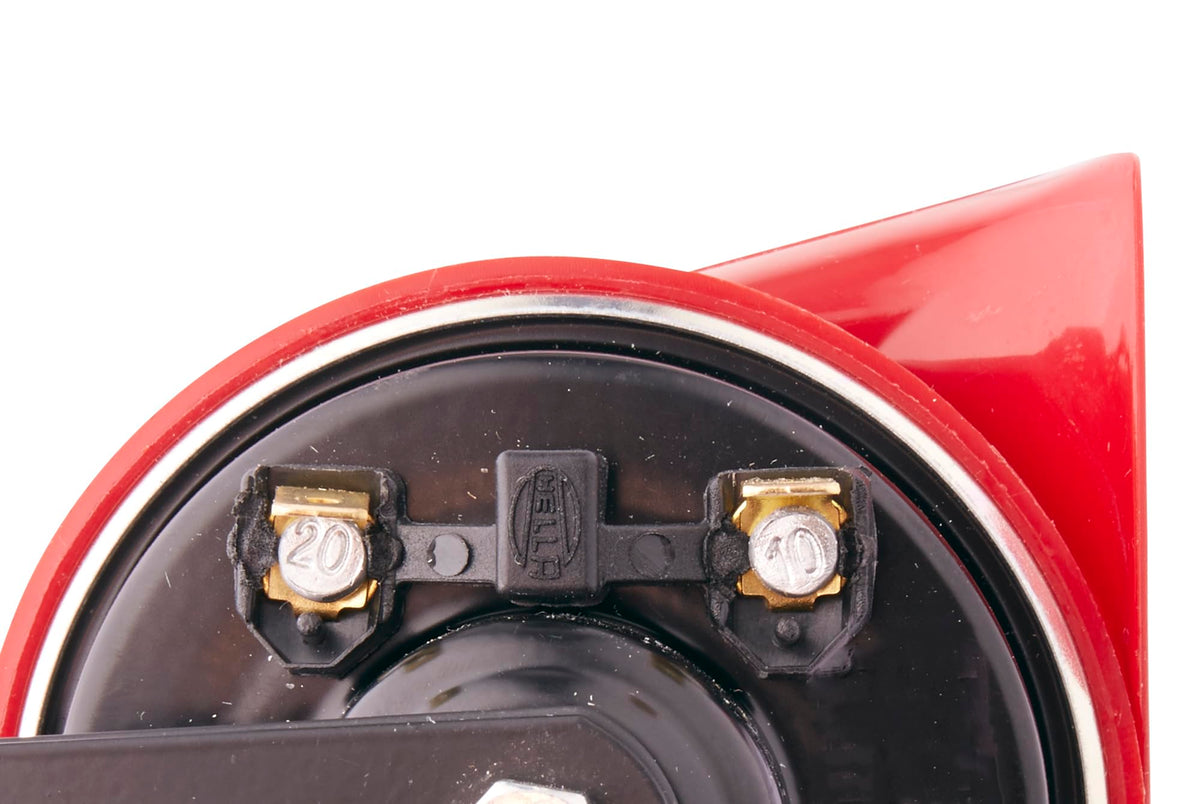 Hella 007424011 Red Trumpet High-Tone Horn with Bracket, 12 V