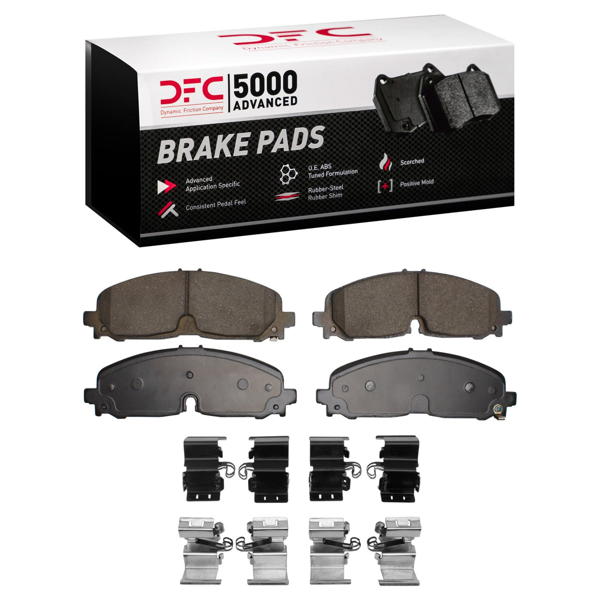 Dynamic Friction 1551-2371-01 DFC 5000 ADVANCED BRAKE PADS W/HDW
