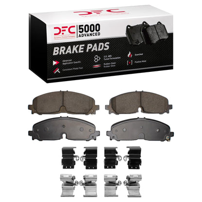 Dynamic Friction 1551-2371-01 DFC 5000 ADVANCED BRAKE PADS W/HDW