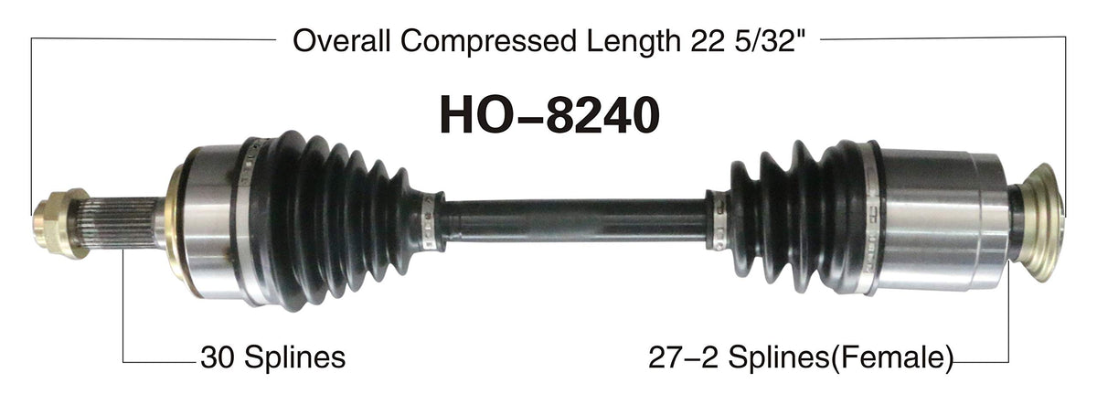 TRAKMOTIVE HO-8240 Trakmotive HO-8240 NEW CV AXLE