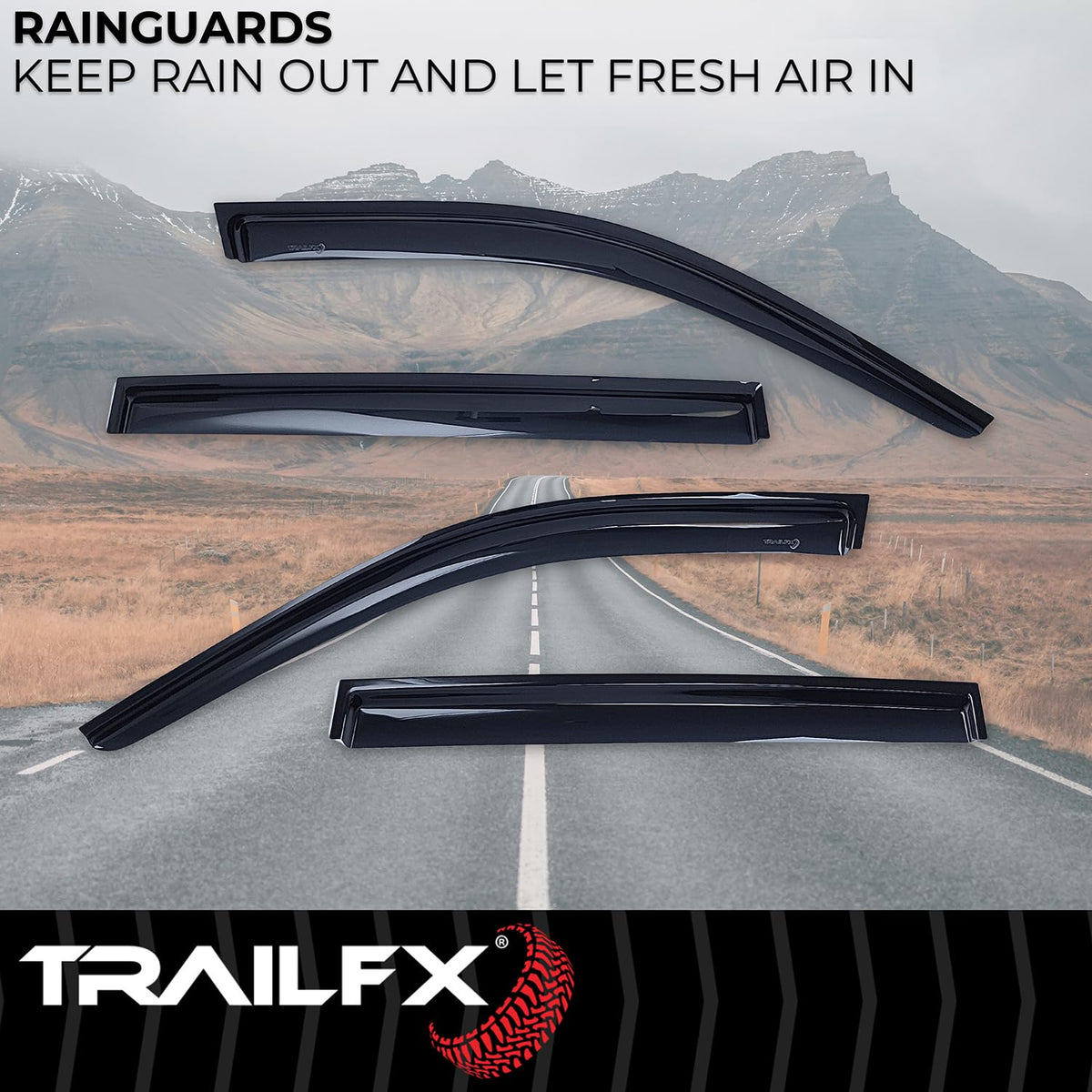 TrailFX 4334H Acrylic Rainguards