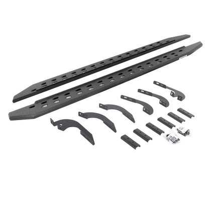 GO RHINO 69443280ST Go Rhino RB20 Slim Running Boards & Brackets | Cab Length, Galvanized Steel, Protective Bedliner Coating | 69443280ST | Fits 2024 Toyota Tacoma Double Cab