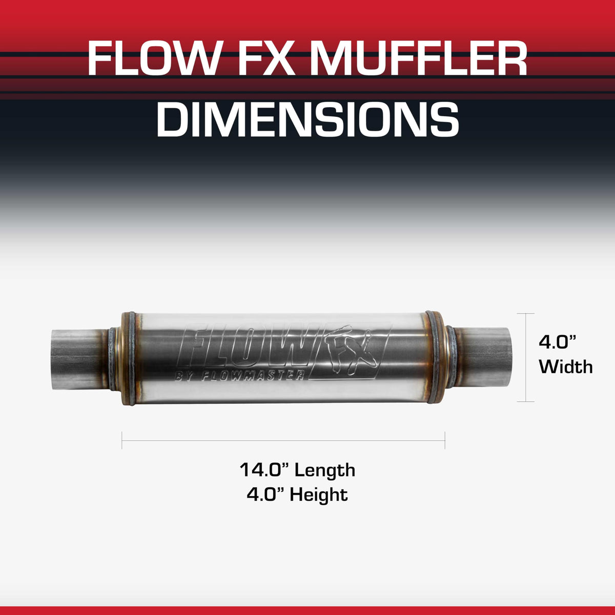FLOWMASTER 71416 Flowmaster Flow FX Chambered Muffler – 2.50" Center In / 2.50" Center Out