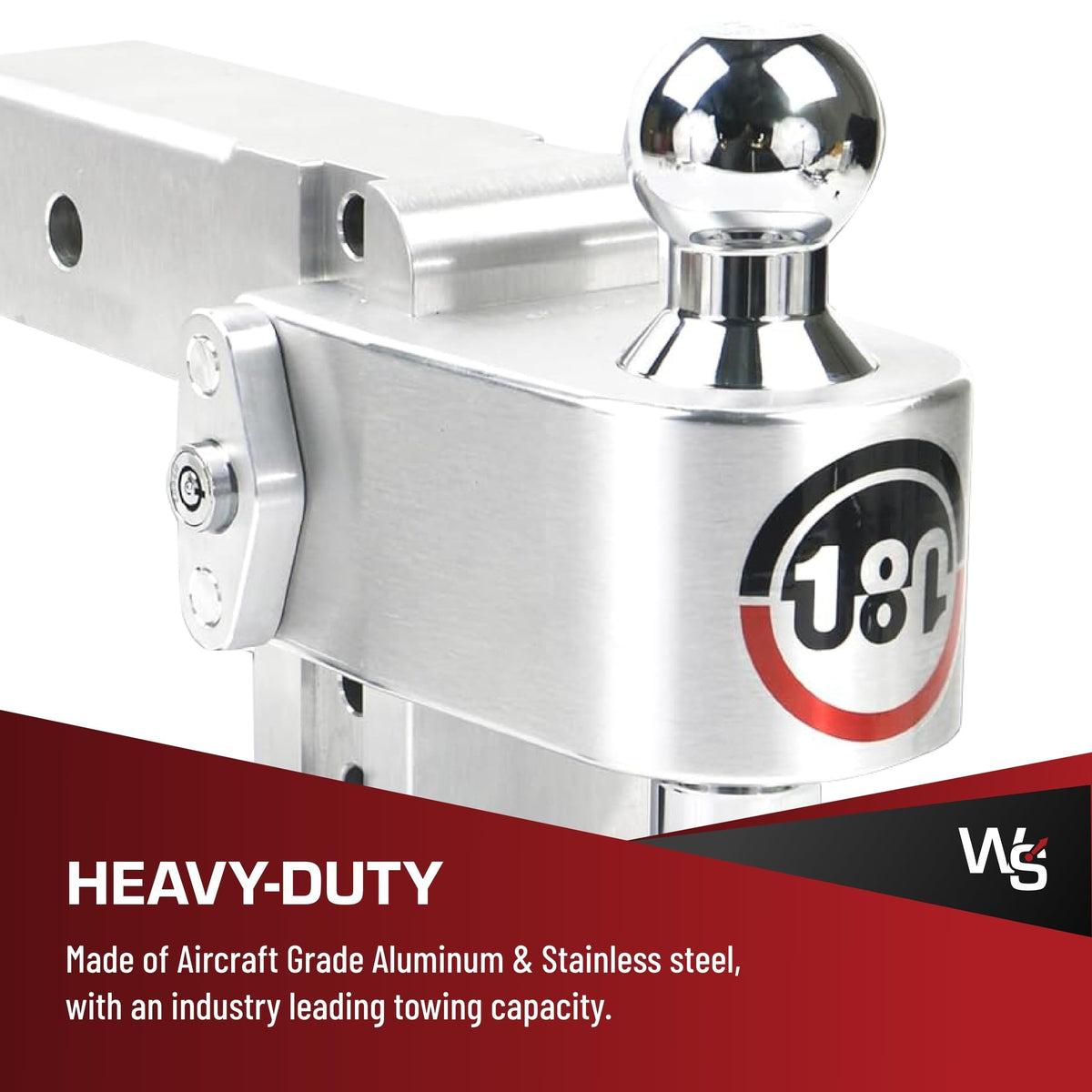 WEIGH SAFE CTB4-2.5 Weigh Safe Trailer Hitch Ball Mount, 4" Drop, 2.5" Receiver, Chrome Balls