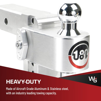 WEIGH SAFE CTB4-2.5 Weigh Safe Trailer Hitch Ball Mount, 4" Drop, 2.5" Receiver, Chrome Balls