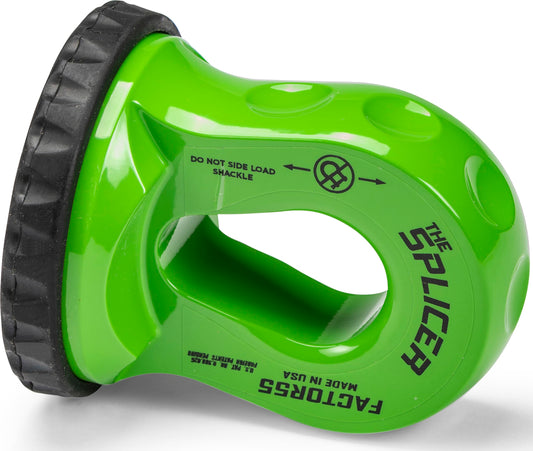 FACTOR 55 00352-08 Factor 55 Splicer Synthetic Rope Shackle, Fits Rope up to 1/2" - Green