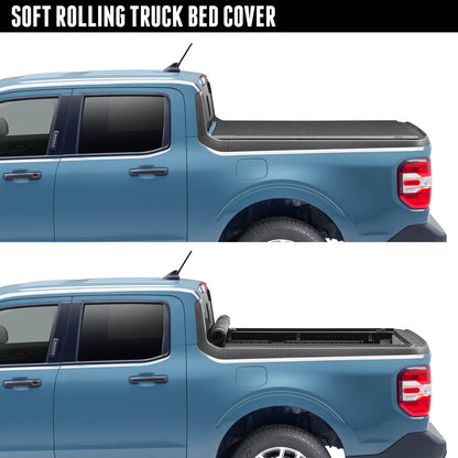 TRUXEDO 598301 RealTruck TruXedo Lo Pro Soft Roll Up Truck Bed Tonneau Cover | 598301 | Fits 2015 - 2024 Ford F-150 6' 7" Bed (78.9")